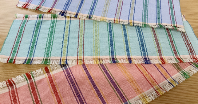 首里織体験プログラム｜体験用織り機１号の色サンプル